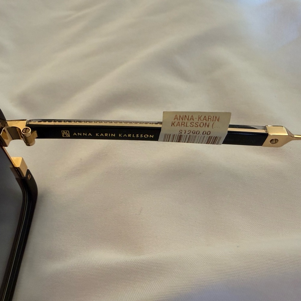 Anna-Karin Karisson The Handsome Sun Elegant Black Square Sunglasses - Picture 4 of 5